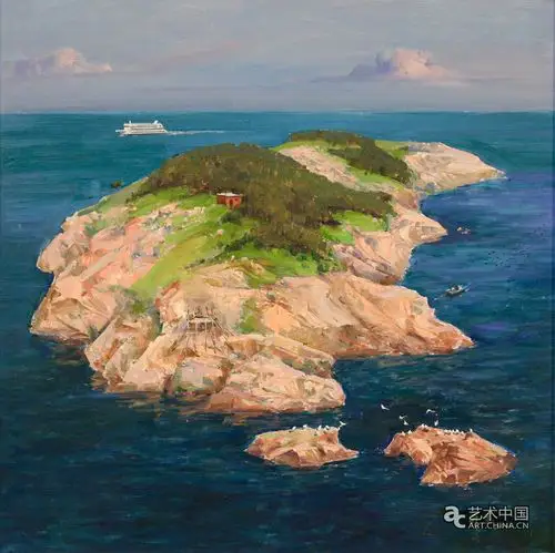 油画《小岛》崔开玺