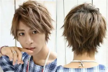 深棕色头发图片男生 这个颜色好看吗