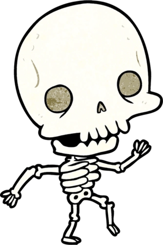 卡通骷髅 cartoon skeleton