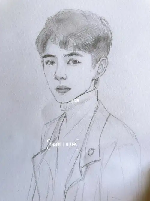 一张刘昊然的手绘不是完全像hh