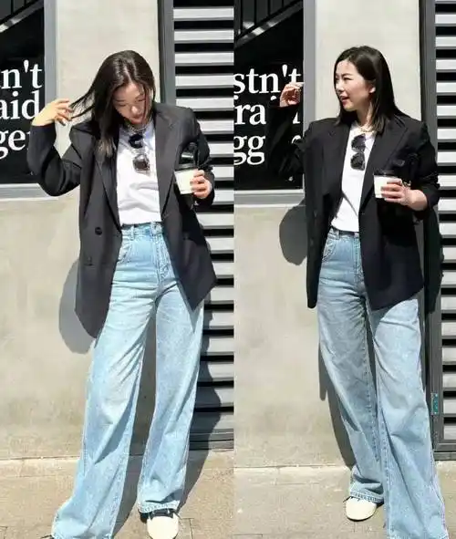 岁女人会穿搭也很美,春季熟练这些搭配技巧,简单实用又减龄_衬衫_牛仔