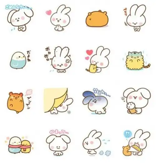 超多q版可爱的兔子简笔画画法,收藏学习