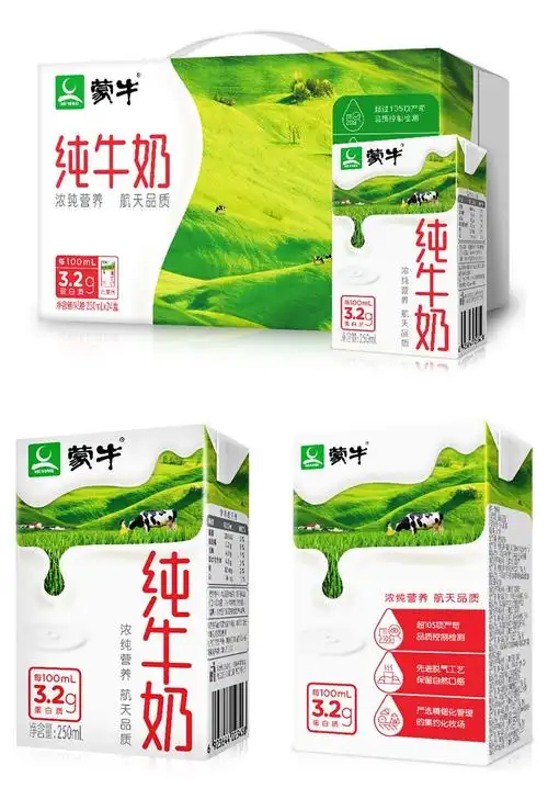 纯牛奶250ml 品牌: 蒙牛 产地: 呼和浩特 规格: 250ml/盒 包装: 盒装